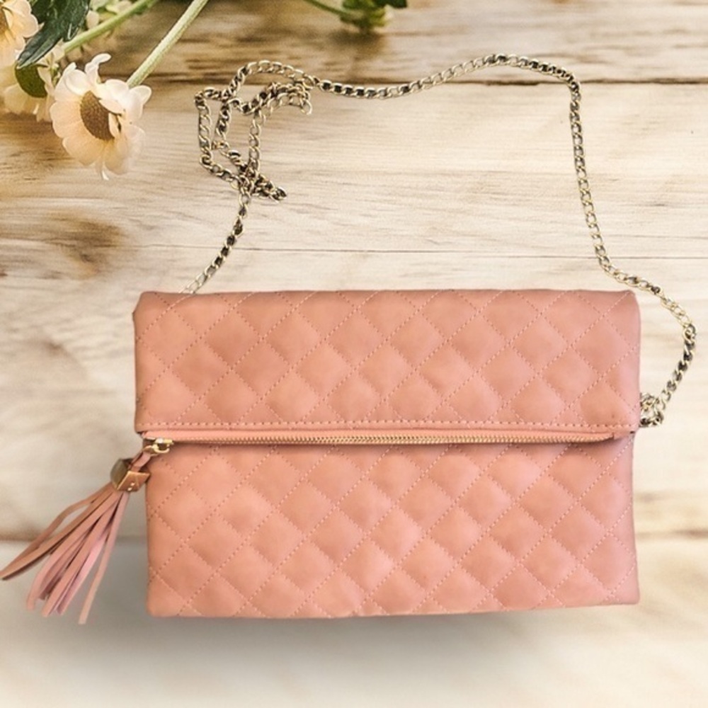 Moda Luxe quilted clutch crossbody purse